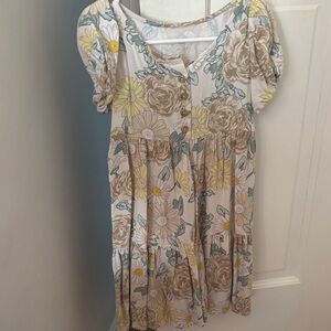 Wonder Nation Floral Button-Front Dress
